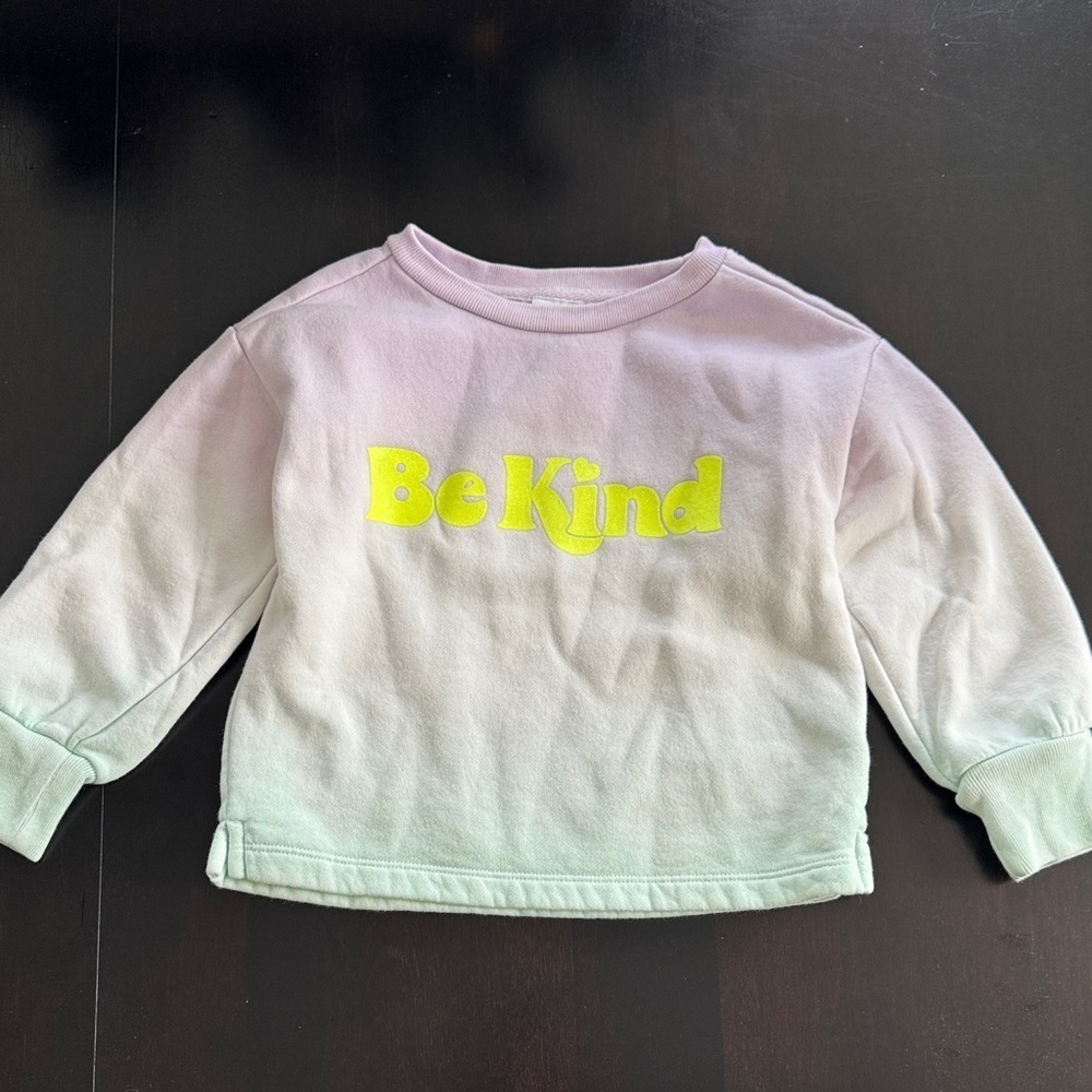GAP Kids Sweatshirt - White and Neon Yellow